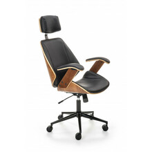Kontoritool Ignazio Halmar, 62 x 70 x 119 - 129 cm, must/pähkel