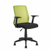 Kontoritool Alpha Home4you, 60 x 55 x 87,5-95 cm, must/roheline