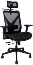 Kontoritool Mike Home4you, 64 x 65 x 110 - 120 cm, must