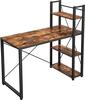 Kirjutuslaud Vasagle, 120 cm, vintage, pruun-must