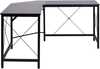 Nurgaga arvutilaud HOMCOM, 150 x 150 x 76 cm, must