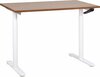 Arvutilaud reguleeritava kõrgusega Beliani Destin IV, 120 x 72 cm, valge/tume tamm