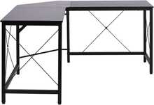 Nurgaga arvutilaud HOMCOM, 150 x 150 x 76 cm, must