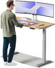 Elektriline reguleeritava kõrgusega laud Desktronic HomeOne, 140 x 70 cm, hall/tamm