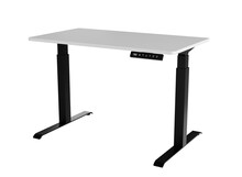 Kirjutuslaud elektrilise kõrguse reguleerimisega Cama Meble MOON, 121 x 67 x 72-120 cm, must/valge