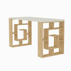 Kirjutuslaud Kalune Design Maze, valge/tamm