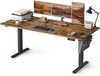 Reguleeritav elektriline kirjutuslaud Songmics LSD138K01, 180 x 80 cm, vintage pruun