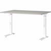 Kirjutuslaud Germania Downey, 80 x 120 cm, hall/valge