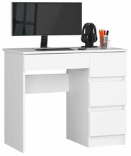 Kirjutuslaud Akord A7, 90 cm, parem, valge