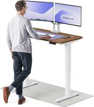 Reguleeritava kõrgusega laud Desktronic HomePro, 120 x 60 cm, valge/pähkel