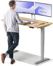Reguleeritava kõrgusega kirjutuslaud Desktronic HomePro, 140 x 70 cm, hall/tamm