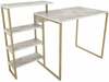 Kirjutuslaud Kalune Design Rino, 322RTC1307, 133 x 60 x 76,8 cm, kuldne/valge