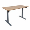Kirjutuslaud reguleeritava kõrgusega Home4you Ergo Light, 120x60 cm, hall/tamm