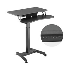 Elektriliselt reguleeritava kõrgusega laud Maclean MC-835, 72-122 cm, must
