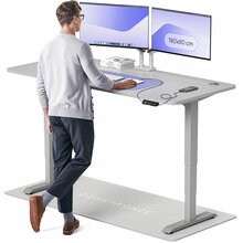 Reguleeritava kõrgusega laud Desktronic HomePro, 180 x 80 cm, hall