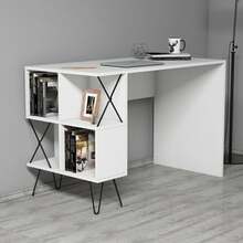 Kirjutuslaud Kalune Design Extra, valge/must