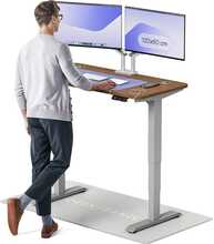 Reguleeritava kõrgusega kirjutuslaud Desktronic HomePro, 120 x 60 cm, hall/pähkel