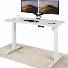 Reguleeritava kõrgusega kirjutuslaud Desktronic Home One, 140 x 70 cm, valge