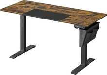 Reguleeritava kõrgusega kirjutuslaud Songmics, 140 x 60 x 72-120 cm, vintage pruun/must