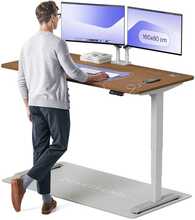 Reguleeritava kõrgusega laud Desktronic HomePro, 160 x 80 cm, hall/pähkel