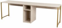 Kirjutuslaud Asir Twin Study Desk, 240 x 74 x 60 cm, beež