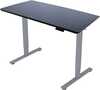 Reguleeritava kõrgusega kirjutuslaud Home4You Ergo Fit, 120 x 60-68 x 71,5-116 cm, must/hõbehall