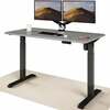 Reguleeritava kõrgusega laud Desktronic, 140 x 70 cm, must/tumehall
