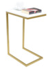 Külglaud ADRK Furniture Spark, 62 x 30 x 40 cm, valge/kuldne