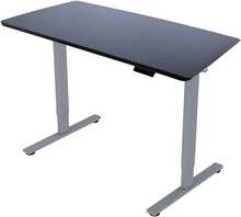 Reguleeritava kõrgusega kirjutuslaud Home4You Ergo Fit, 120 x 60-68 x 71,5-116 cm, must/hõbehall