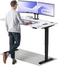 Reguleeritava kõrgusega laud Desktronic HomePro, 160 x 80 cm, must/valge