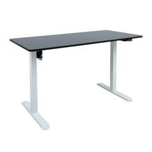 Reguleeritava kõrgusega kirjutuslaud Home4you Ergo Light, K187072, 120 x 60 cm, valge/must