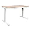 Töölaua reguleeritava kõrgusega Home4you Ergo 1, 120 x 60 x 72-121 cm, valge/tamm
