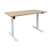 Reguleeritava kõrgusega kirjutuslaud Home4you Ergo Light, K18707, 120 x 60 cm, valge/tamm