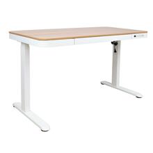 Töölaua reguleeritava kõrgusega Home4you Ergo 1, 120 x 60 x 72-121 cm, valge/tamm