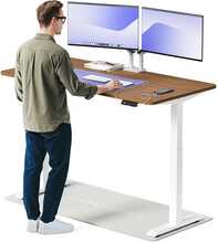 Elektriline reguleeritava kõrgusega laud Desktronic HomeOne, 160 x 80 cm, valge/pähkel