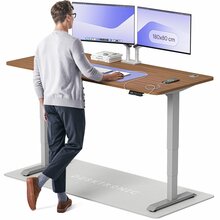 Reguleeritava kõrgusega laud Desktronic HomePro, 180 x 80 cm, hall/pähkel