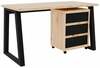 Kirjutuslaud ADRK Furniture Iwo I, pruun/must