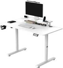 Töölaud Ultradesk, 120 x 60 cm, elektriliselt reguleeritava kõrgusega, valge