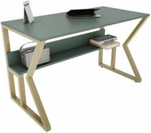Kirjutuslaud Kalune Design Wake, 875ZNA4577, kuldne/roheline