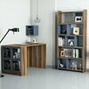 Kirjutuslaud Kalune Design 845, 80 x 22 x 170 cm, pruun/sinine