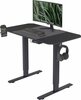 Kirjutuslaud reguleeritava kõrgusega Diablo Chairs Egon 1100, must, 110-170 x 60 cm