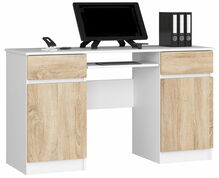 Kirjutuslaud NORE A5, 120 x 60 x 75 cm, valge/tamm