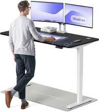 Reguleeritava kõrgusega laud Desktronic HomePro, 160 x 80 cm, valge/must