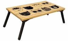 Sülearvuti laud Kalune Design Gusto Cats, pruun/must
