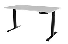 Kirjutuslaud elektrilise kõrguse reguleerimisega Cama Meble MOON LONG, 150 x 80 x 72-120 cm, must/valge