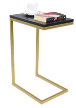 Külglaud ADRK Furniture Spark, 62 x 30 x 40 cm, must/kuldne