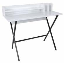 Kirjutuslaud Kalune Design Steyr, valge/must