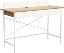 Kirjutuslaud Home4You Ferdie, 120 x 48 x 88 cm, saar/valge