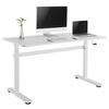 Reguleeritava kõrgusega kirjutuslaud Ergo Office ER-401, 140 x 60 cm, valge