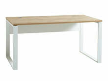 Kirjutuslaud Germania Lioni 4157, 158 x 79 cm, valge/pruun